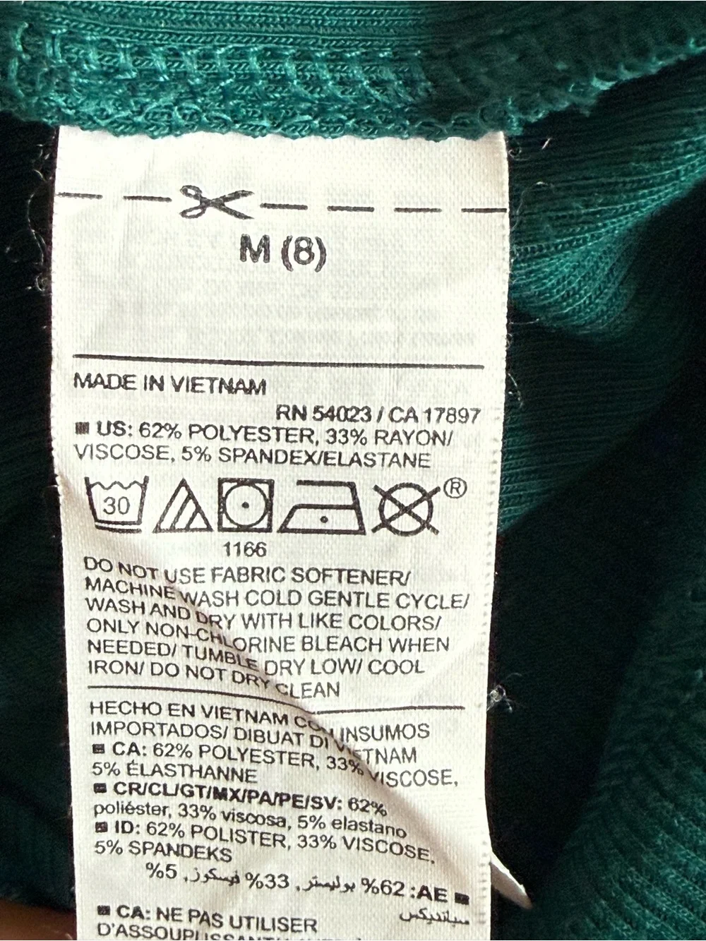 Old Navy Girls Emerald Green long sleeve ribbed crop top in a Medium (8)